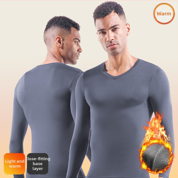 Vyriški terminiai apatiniai ilgomis rankovėmis, aptempti V formos iškirpte, ploni marškinėliai rudens ir žiemos drabužiams, skirti jaunimui ir vidutinio amžiaus žmonėms.