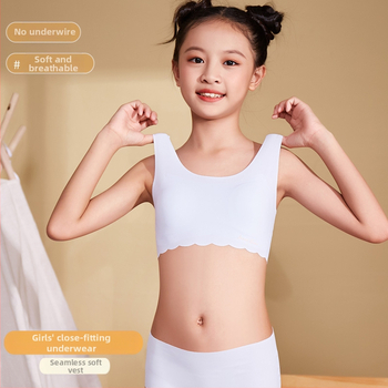 Arendav tüdrukute aluspesu õpilasrinnahoidja, sobib 8-16-aastastele, ketikvaliteediga modaalkangast pehmendav kangas