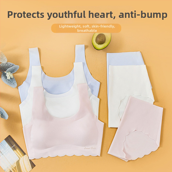 Arendav tüdrukute aluspesu õpilasrinnahoidja, sobib 8-16-aastastele, ketikvaliteediga modaalkangast pehmendav kangas