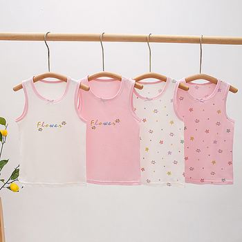 Dječji prsluk od pamuka za djevojčice, sling klasa a, čisti pamuk, dječja unutarnja odjeća u korejskom stilu, ljetna Wenzhou unutarnja odjeća, mali prsluk