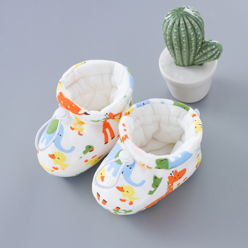 Naujagimio medvilniniai batukai, medvilninės kojinės, žieminiai kūdikių batukai, šilti, vilnos pamušalu, sustorintu minkštu padu berniukams ir mergaitėms