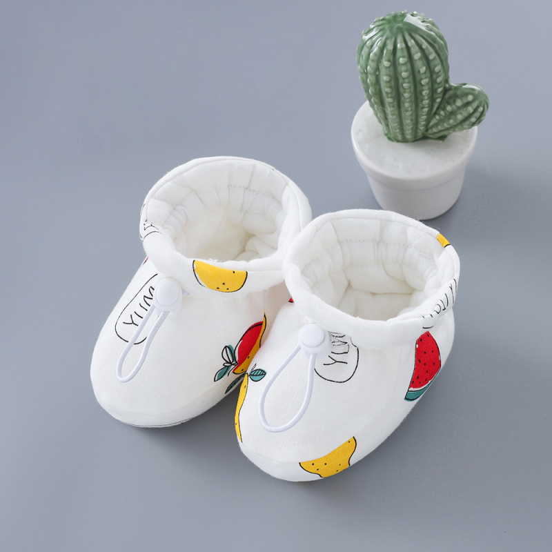 Naujagimio medvilniniai batukai, medvilninės kojinės, žieminiai kūdikių batukai, šilti, vilnos pamušalu, sustorintu minkštu padu berniukams ir mergaitėms