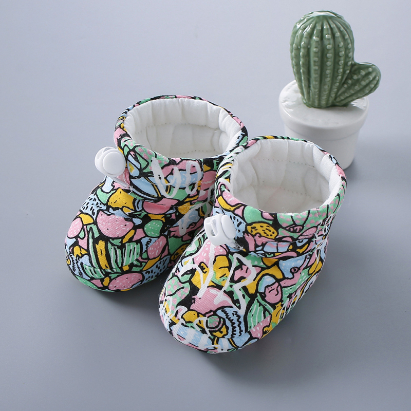 Naujagimio medvilniniai batukai, medvilninės kojinės, žieminiai kūdikių batukai, šilti, vilnos pamušalu, sustorintu minkštu padu berniukams ir mergaitėms