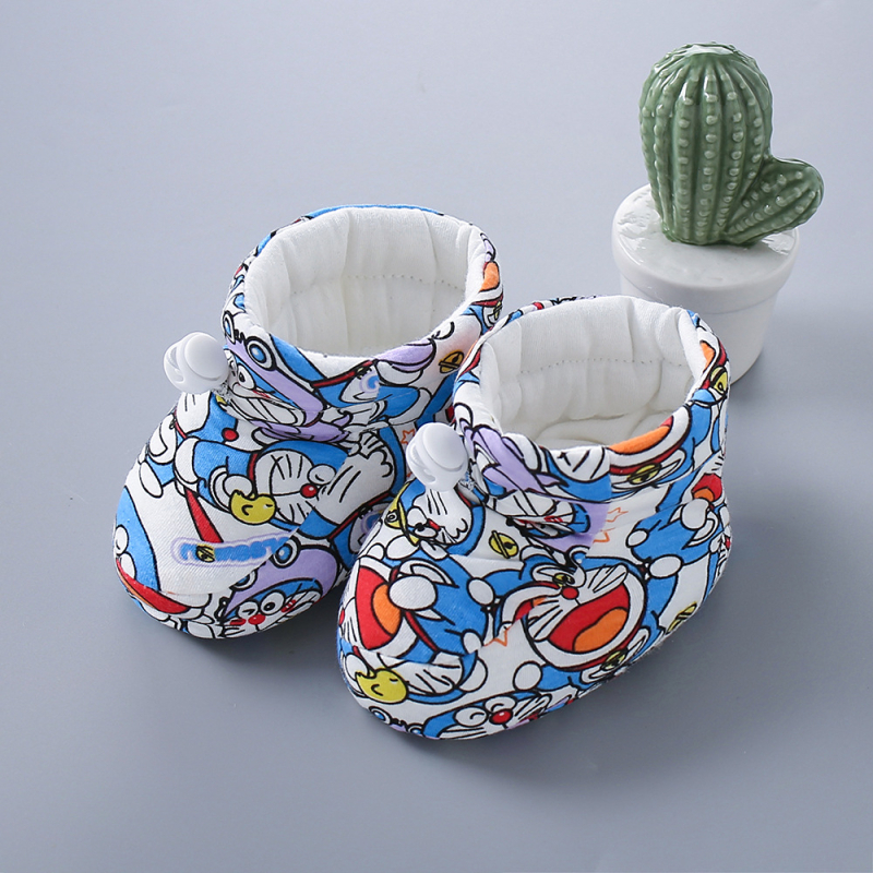 Naujagimio medvilniniai batukai, medvilninės kojinės, žieminiai kūdikių batukai, šilti, vilnos pamušalu, sustorintu minkštu padu berniukams ir mergaitėms