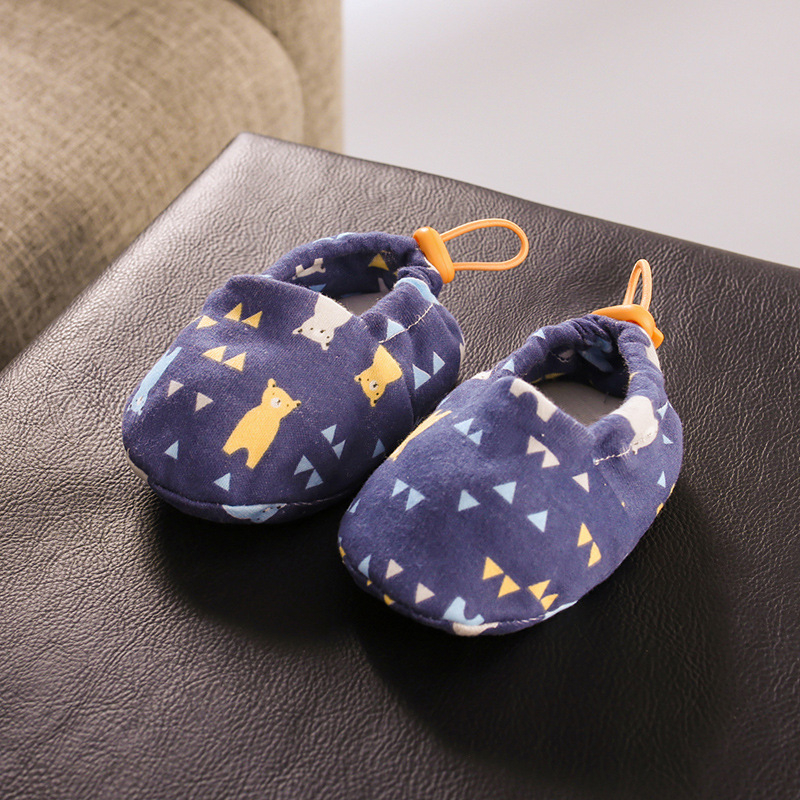 Naujagimio medvilniniai batukai, medvilninės kojinės, žieminiai kūdikių batukai, šilti, vilnos pamušalu, sustorintu minkštu padu berniukams ir mergaitėms