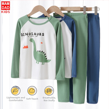 Vaikiški apatiniai kostiumėliai, medvilniniai pižamos berniukams, rudens drabužiai, rudens kelnės, medvilniniai dideli vaikų namų drabužiai, didmeninė prekyba sandėlyje