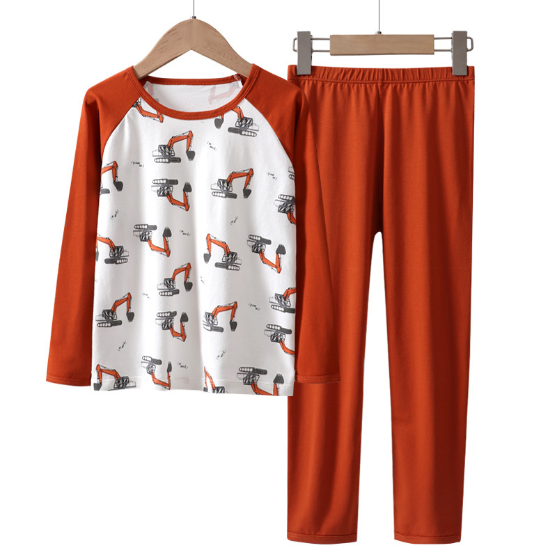 Vaikiški apatiniai kostiumėliai, medvilniniai pižamos berniukams, rudens drabužiai, rudens kelnės, medvilniniai dideli vaikų namų drabužiai, didmeninė prekyba sandėlyje