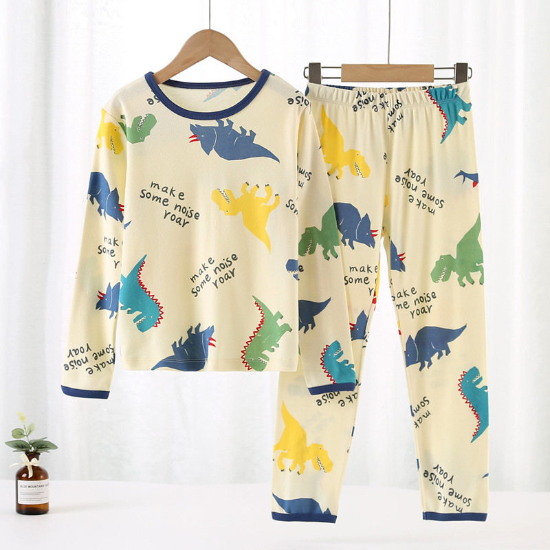 Vaikiški apatiniai kostiumėliai, medvilniniai pižamos berniukams, rudens drabužiai, rudens kelnės, medvilniniai dideli vaikų namų drabužiai, didmeninė prekyba sandėlyje