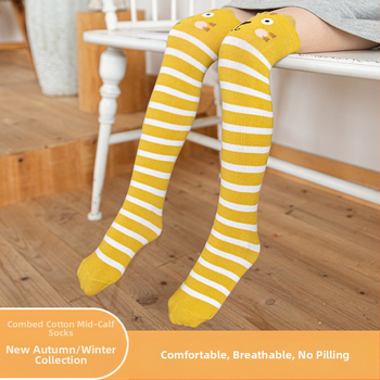 Παιδικές κάλτσες για κορίτσια, κάλτσες πάνω από το γόνατο, ανοιξιάτικες και φθινοπωρινές, κινουμένων σχεδίων, μικρές και μεγάλες, ψηλές παιδικές κάλτσες, κάλτσες φοιτητών, χονδρικής