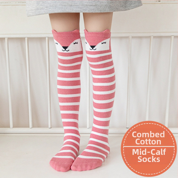 Παιδικές κάλτσες για κορίτσια, κάλτσες πάνω από το γόνατο, ανοιξιάτικες και φθινοπωρινές, κινουμένων σχεδίων, μικρές και μεγάλες, ψηλές παιδικές κάλτσες, κάλτσες φοιτητών, χονδρικής