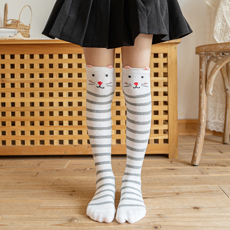 Παιδικές κάλτσες για κορίτσια, κάλτσες πάνω από το γόνατο, ανοιξιάτικες και φθινοπωρινές, κινουμένων σχεδίων, μικρές και μεγάλες, ψηλές παιδικές κάλτσες, κάλτσες φοιτητών, χονδρικής