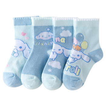 Șosete pentru copii, primăvară, stil nou, șosete pentru băieți, șosete cu desene animate și fete, șosete cu cinnamoroll, șosete pentru băieți, șosete până la jumătatea gambei, șosete pentru bebeluși