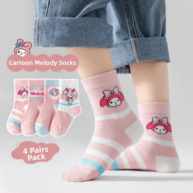 Șosete pentru copii, primăvară, stil nou, șosete pentru băieți, șosete cu desene animate și fete, șosete cu cinnamoroll, șosete pentru băieți, șosete până la jumătatea gambei, șosete pentru bebeluși