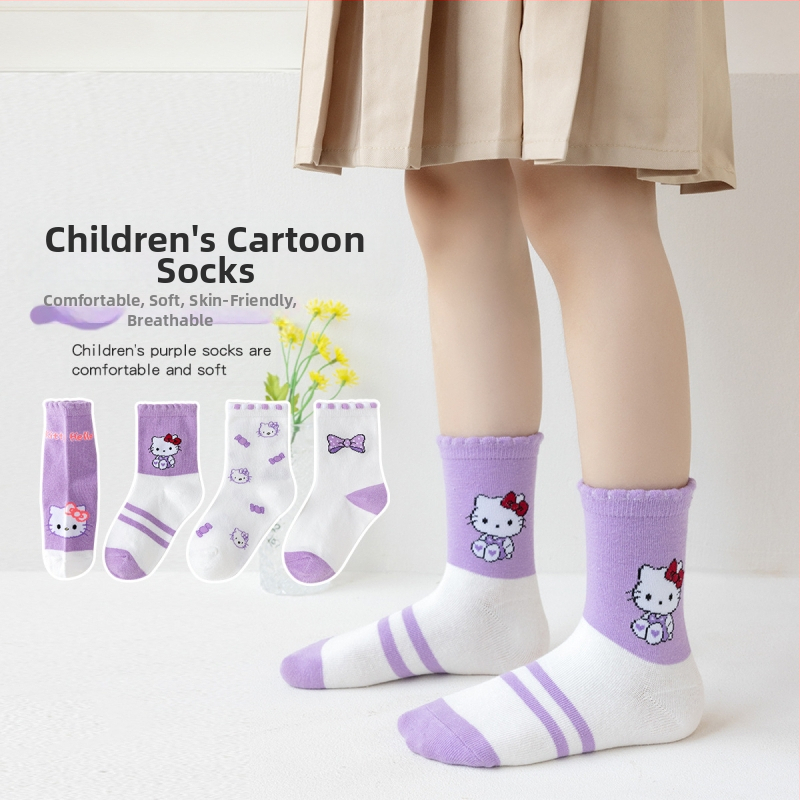 Șosete pentru copii, primăvară, stil nou, șosete pentru băieți, șosete cu desene animate și fete, șosete cu cinnamoroll, șosete pentru băieți, șosete până la jumătatea gambei, șosete pentru bebeluși