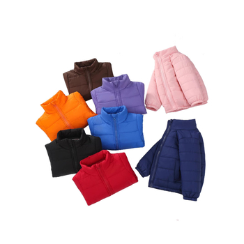 2024 őszi és téli új fiú és lány nagygyermek könnyű színes pamutbélésű kabát zsebes meleg állógallérral pamutbélésű kabát diákoknak
