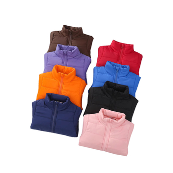 2024 őszi és téli új fiú és lány nagygyermek könnyű színes pamutbélésű kabát zsebes meleg állógallérral pamutbélésű kabát diákoknak