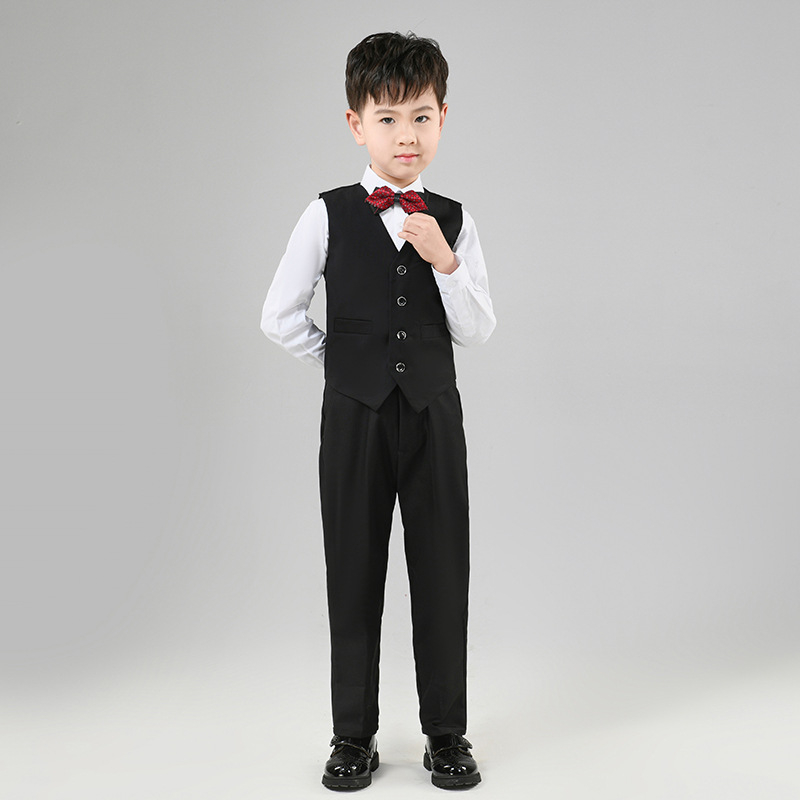 Costum pentru copii, costum de pian cu flori, rochie de spectacol pentru băieți mari, haină britanică, costum de băiat