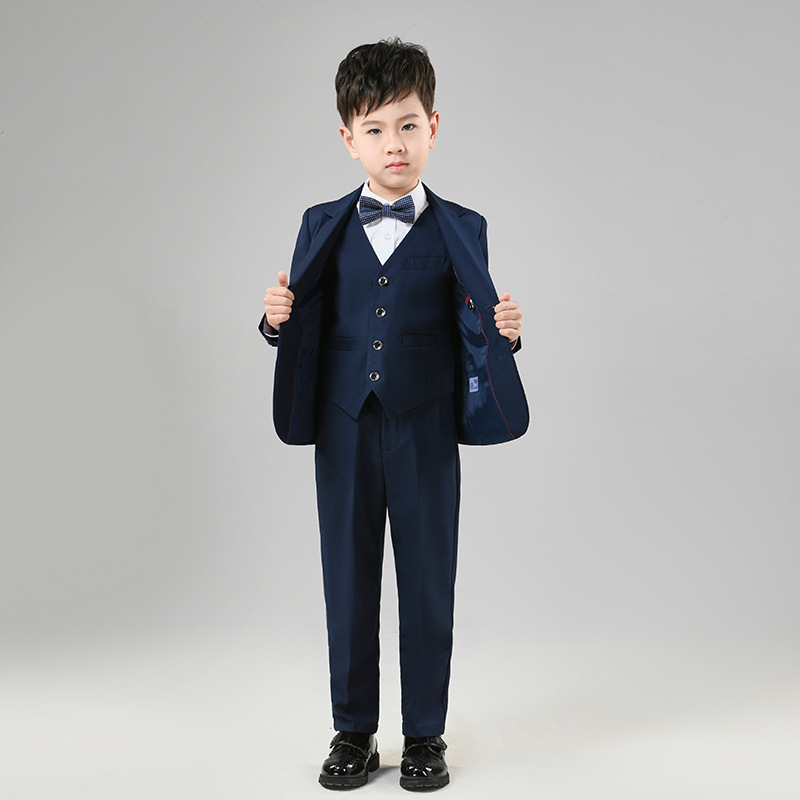 Costum pentru copii, costum de pian cu flori, rochie de spectacol pentru băieți mari, haină britanică, costum de băiat