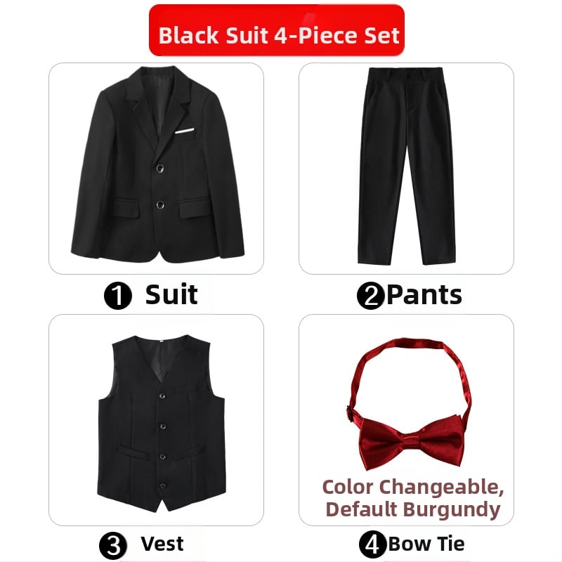 Costum pentru copii, costum de pian cu flori, rochie de spectacol pentru băieți mari, haină britanică, costum de băiat