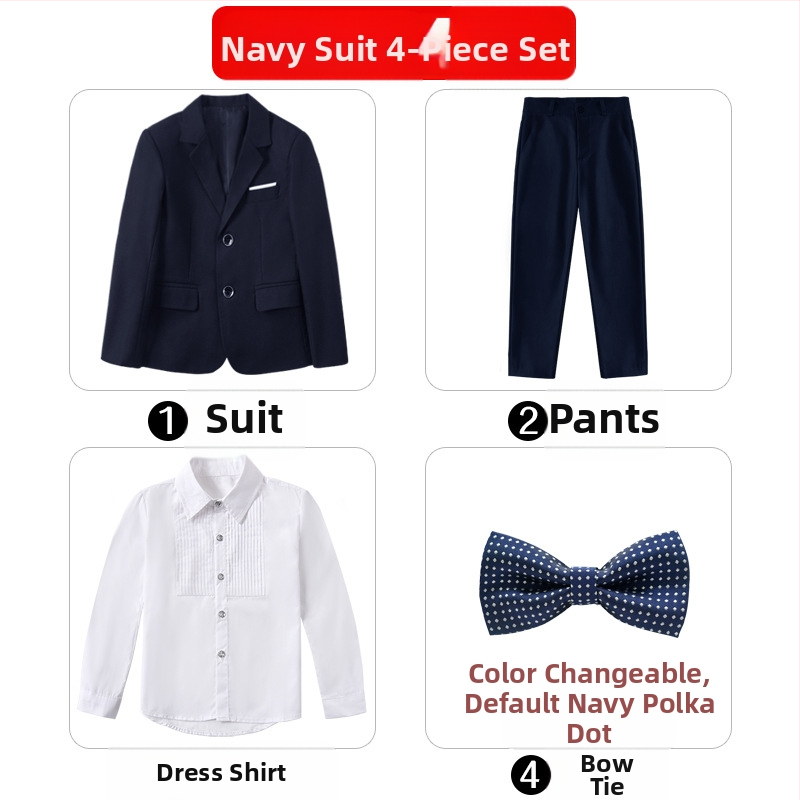 Costum pentru copii, costum de pian cu flori, rochie de spectacol pentru băieți mari, haină britanică, costum de băiat