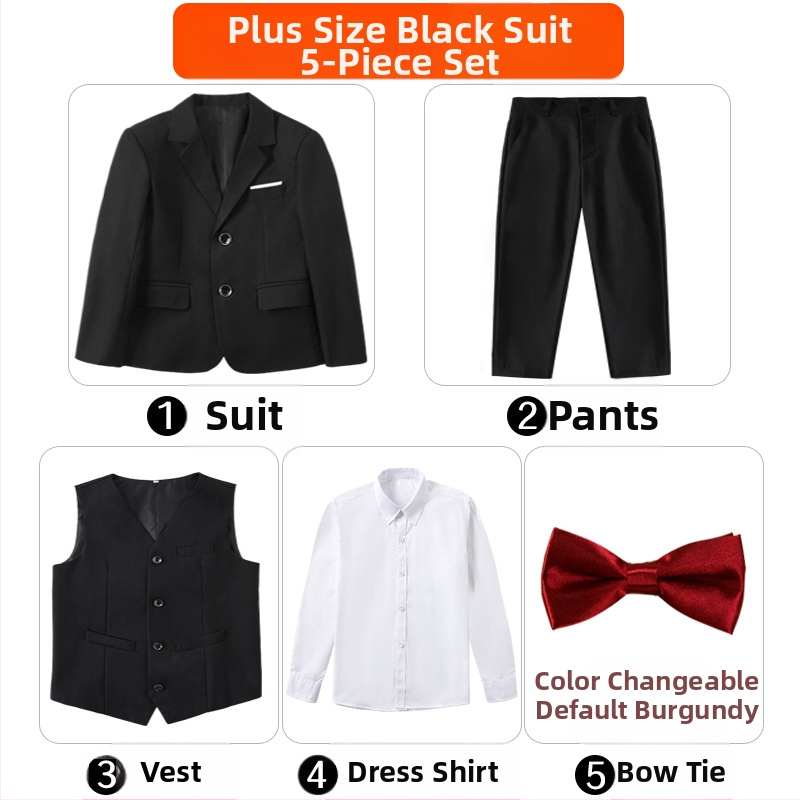 Costum pentru copii, costum de pian cu flori, rochie de spectacol pentru băieți mari, haină britanică, costum de băiat