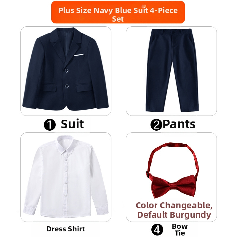 Costum pentru copii, costum de pian cu flori, rochie de spectacol pentru băieți mari, haină britanică, costum de băiat