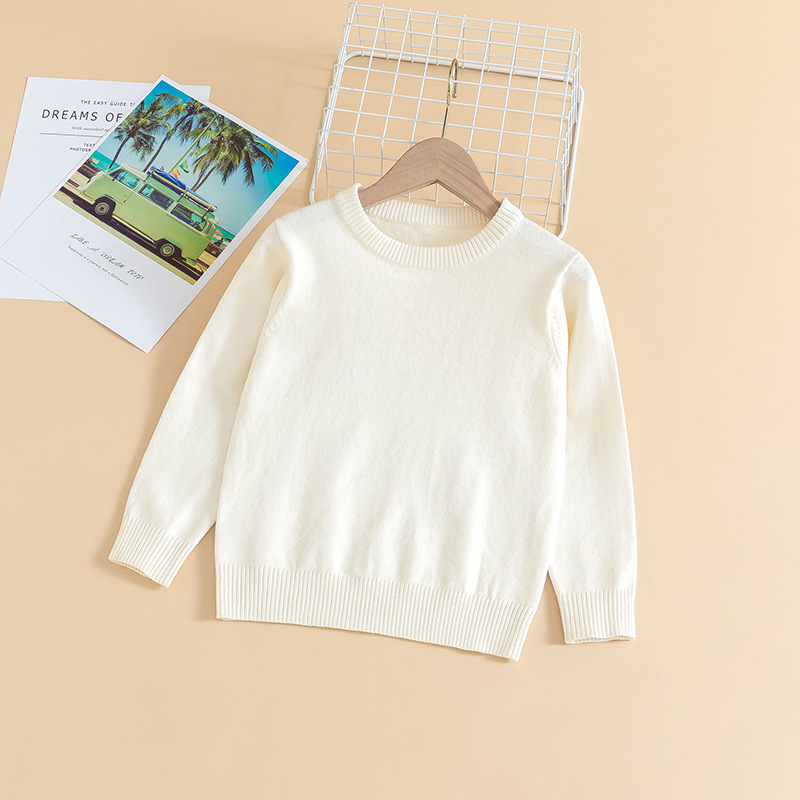 Uus laste kampsun sügisene Briti tüdrukute kampsun poiste kampsun keskmise ja suure suurusega laste soe ümara kaelusega alläärega särk hulgimüügist