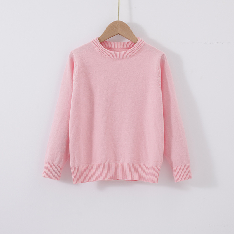 Uus laste kampsun sügisene Briti tüdrukute kampsun poiste kampsun keskmise ja suure suurusega laste soe ümara kaelusega alläärega särk hulgimüügist