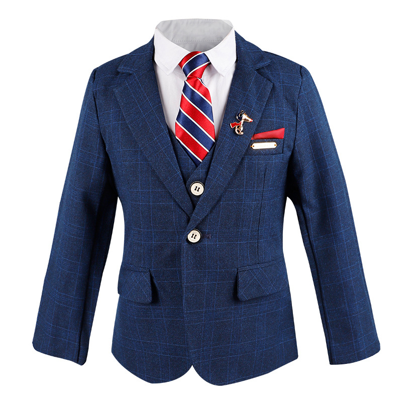 Jesenski i zimski set haljina za dječake 2022., lijepi karirani dječji set malih dimenzija, stilska haljina za bebe za jednu godinu