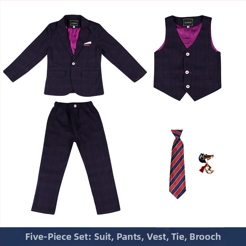 Jesenski i zimski set haljina za dječake 2022., lijepi karirani dječji set malih dimenzija, stilska haljina za bebe za jednu godinu