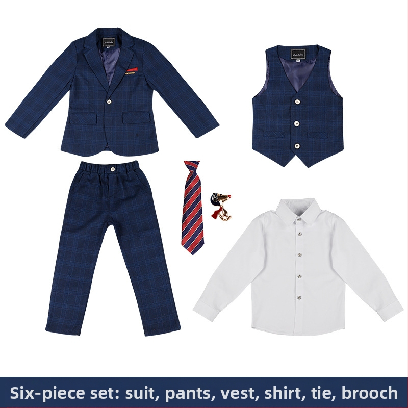 Jesenski i zimski set haljina za dječake 2022., lijepi karirani dječji set malih dimenzija, stilska haljina za bebe za jednu godinu