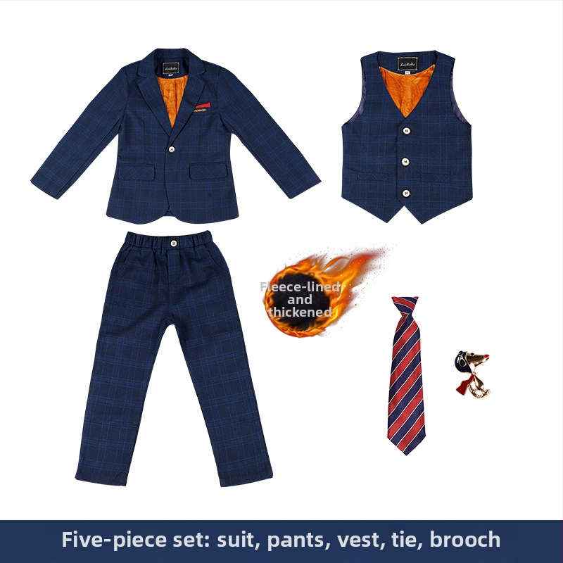 Jesenski i zimski set haljina za dječake 2022., lijepi karirani dječji set malih dimenzija, stilska haljina za bebe za jednu godinu
