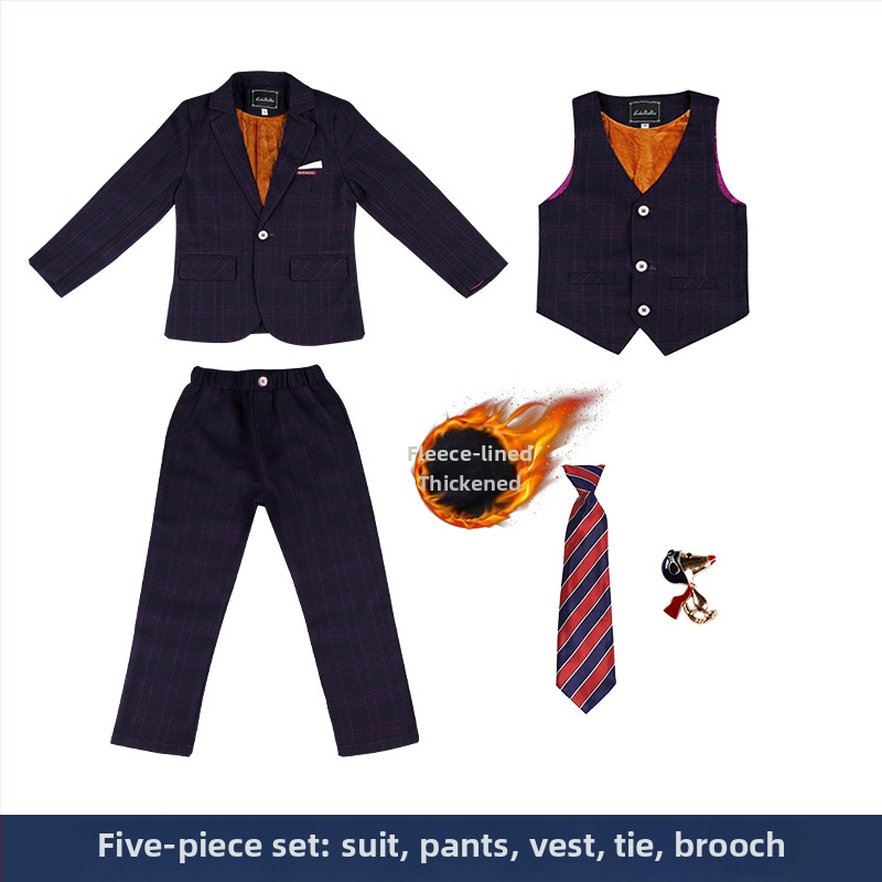 Jesenski i zimski set haljina za dječake 2022., lijepi karirani dječji set malih dimenzija, stilska haljina za bebe za jednu godinu