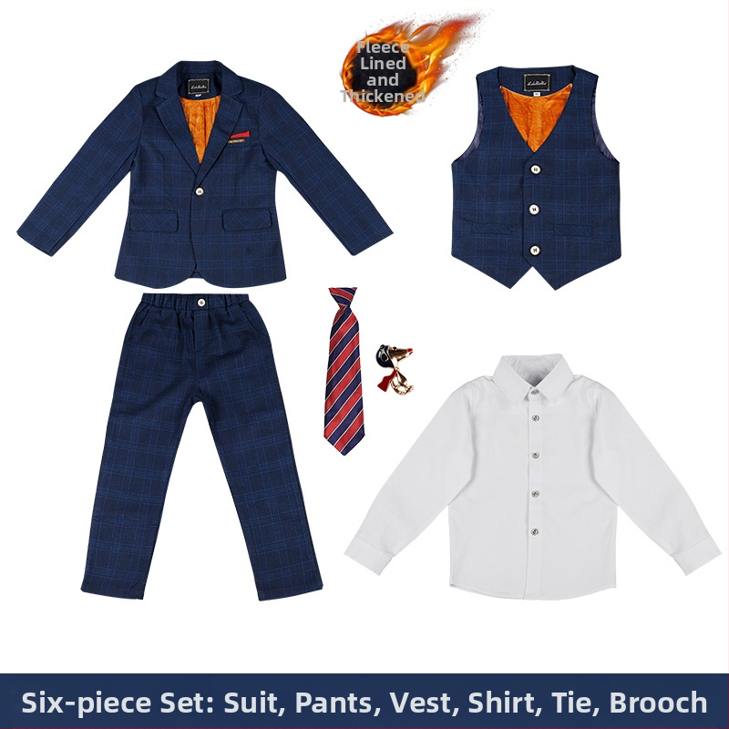 Jesenski i zimski set haljina za dječake 2022., lijepi karirani dječji set malih dimenzija, stilska haljina za bebe za jednu godinu