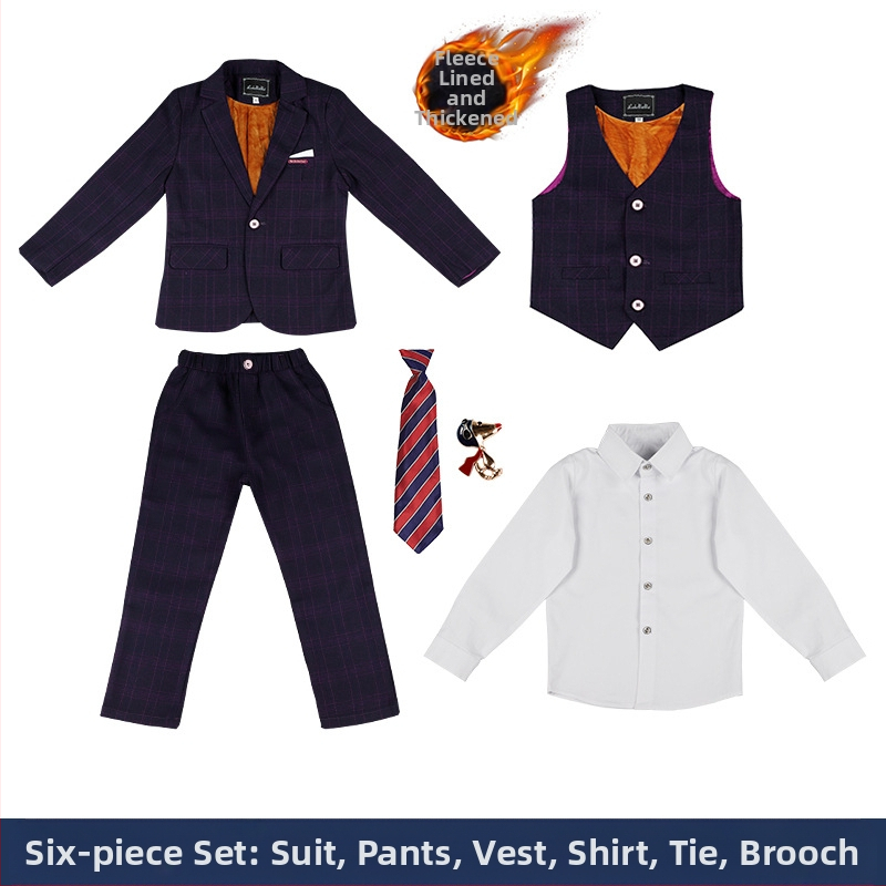 Jesenski i zimski set haljina za dječake 2022., lijepi karirani dječji set malih dimenzija, stilska haljina za bebe za jednu godinu