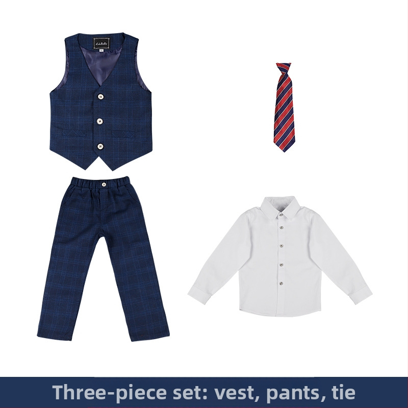 Jesenski i zimski set haljina za dječake 2022., lijepi karirani dječji set malih dimenzija, stilska haljina za bebe za jednu godinu