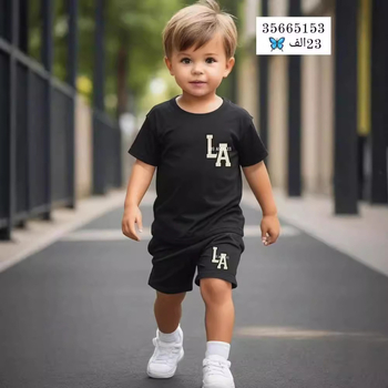 Tricou cu mânecă scurtă și imprimeu cu desene animate pentru băieți și fete, vară 2024, vestă și pantaloni scurți, costum transfrontalier Amazon AliExpress