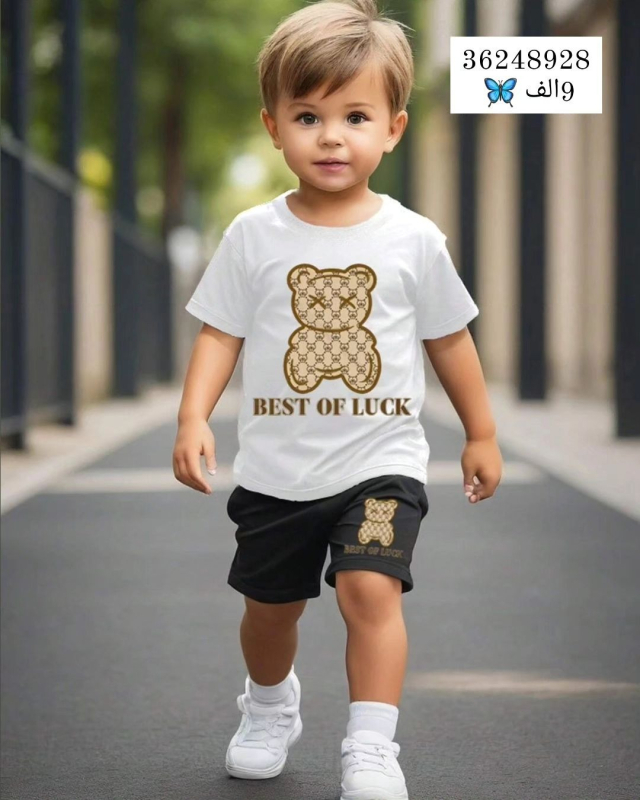 Tricou cu mânecă scurtă și imprimeu cu desene animate pentru băieți și fete, vară 2024, vestă și pantaloni scurți, costum transfrontalier Amazon AliExpress