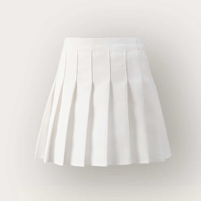 Mergaičių klostuotas sijonas 2025 m. vasaros vaikiškas „Preppy“ stiliaus uniforminis sijonas, mergaičių sportinis teniso sijonas