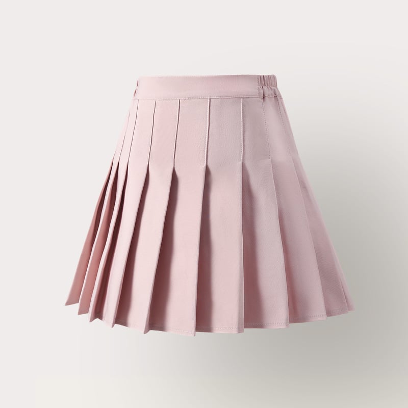 Mergaičių klostuotas sijonas 2025 m. vasaros vaikiškas „Preppy“ stiliaus uniforminis sijonas, mergaičių sportinis teniso sijonas