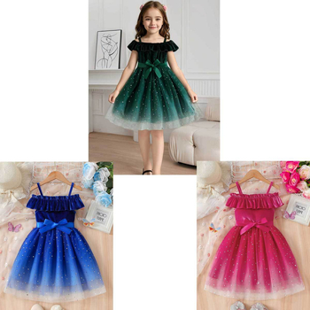 Euroopa ja Ameerika piiriülene õlapaeltega õlapaelteta, litritega ja gradientse võrkkangaga vöökohaga kleit