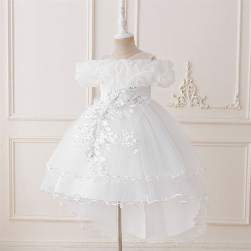 Prekogranična nova duga haljina za djevojčice, haljina za klavir, mrežasta haljina s vezom i perlicama, haljina za rođendan princeze