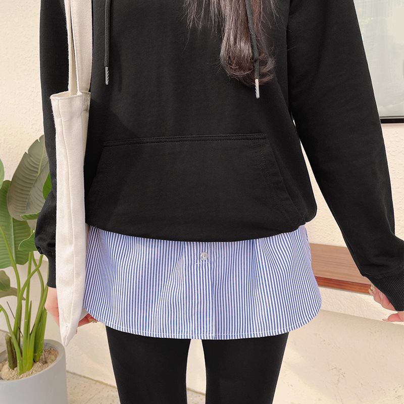 Pulover nou 2024 cu perdea de pârți, fustă de bază pentru femei, asortat, pulover cu tiv fals, fustă mică