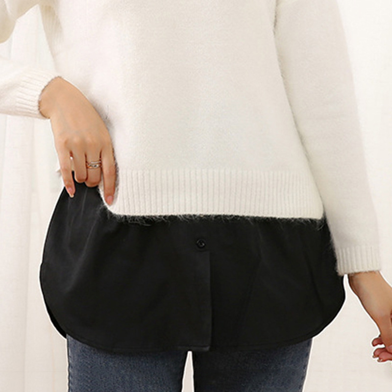 Pulover nou 2024 cu perdea de pârți, fustă de bază pentru femei, asortat, pulover cu tiv fals, fustă mică