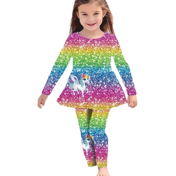 2024. aasta uus piiriülese väliskaubanduse laste crewneck pikkade varrukatega püksid armsa loomaprindiga kaheosaline komplekt