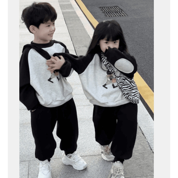 Tüdrukute kevad- ja sügis 2024 uued dressipüksid, poiste dressipüksid, kaheosalised laste õmblusjakid, Korea vabaajarõivad