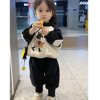 Tüdrukute kevad- ja sügis 2024 uued dressipüksid, poiste dressipüksid, kaheosalised laste õmblusjakid, Korea vabaajarõivad