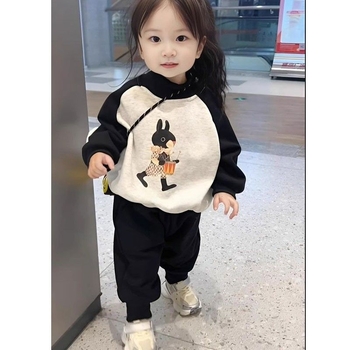 Tüdrukute kevad- ja sügis 2024 uued dressipüksid, poiste dressipüksid, kaheosalised laste õmblusjakid, Korea vabaajarõivad