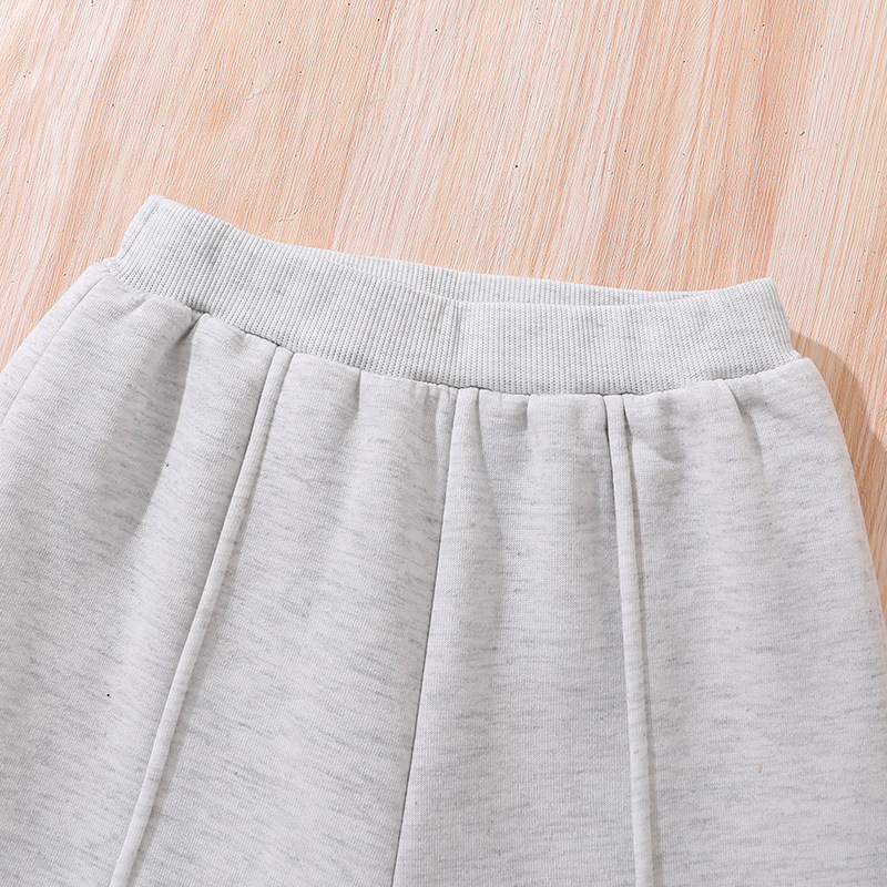 Fete hanorac costum casual pentru copii îmbrăcăminte de primăvară nouă pentru copii, mărime medie și mare, cu inimă, bluze și pantaloni, căptușit cu fleece, set din două piese