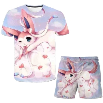 Νέο μπλουζάκι-σορτς με κοντό μανίκι και στρογγυλή λαιμόκοψη, άνοιξη-καλοκαίρι 2024, RA01 RD01